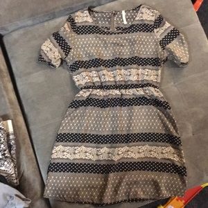 Silk dress with empire waist